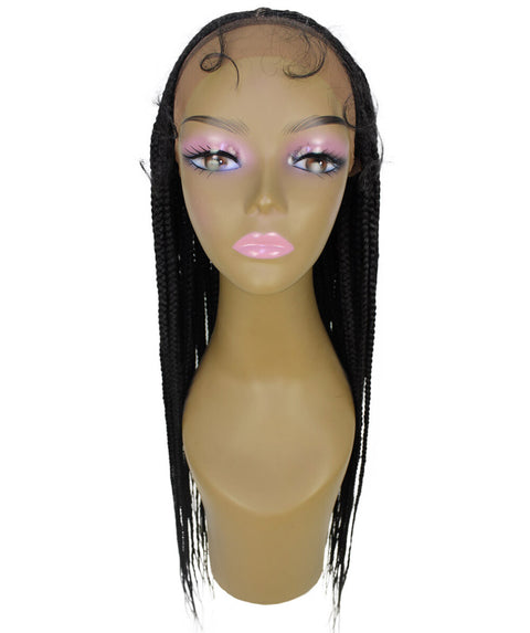 Shanelle Natural Black Micro Cornrow Braided Wig