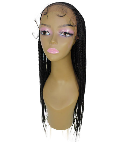Shanelle Natural Black Micro Cornrow Braided Wig