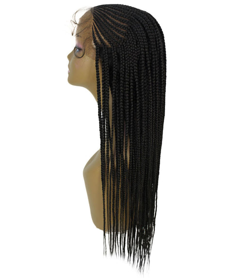 Shanelle Natural Black Micro Cornrow Braided Wig