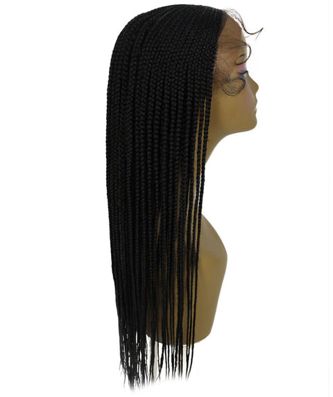 Shanelle Natural Black Micro Cornrow Braided Wig