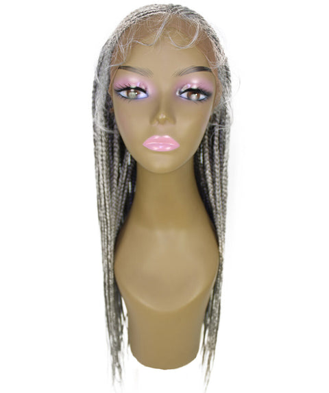 Shanelle Grey Micro Cornrow Braided Wig