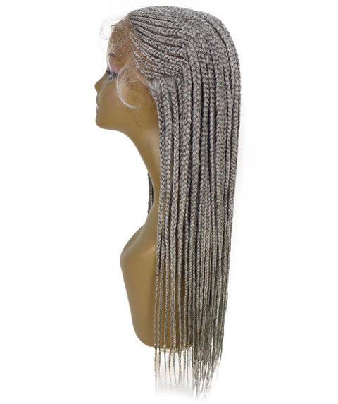 Shanelle Grey Micro Cornrow Braided Wig