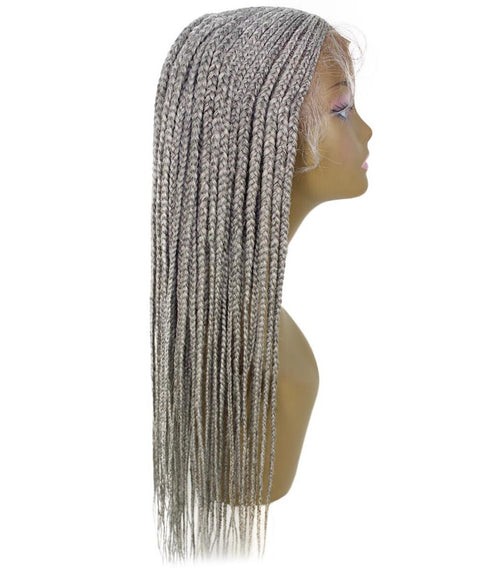 Shanelle Grey Micro Cornrow Braided Wig