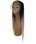 Shanelle Light Pink Ombre Micro Cornrow Braided Wig