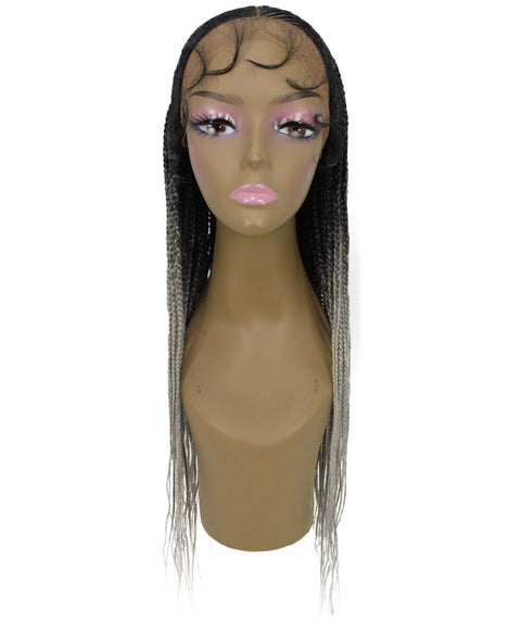 Shanelle Gray Ombre Micro Cornrow Braided Wig