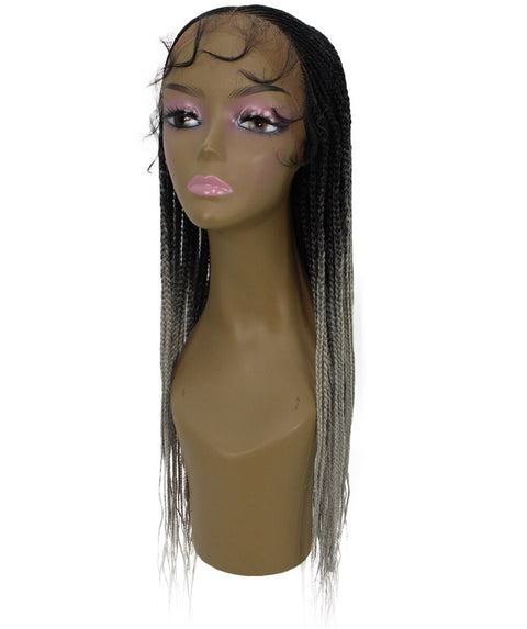 Shanelle Gray Ombre Micro Cornrow Braided Wig