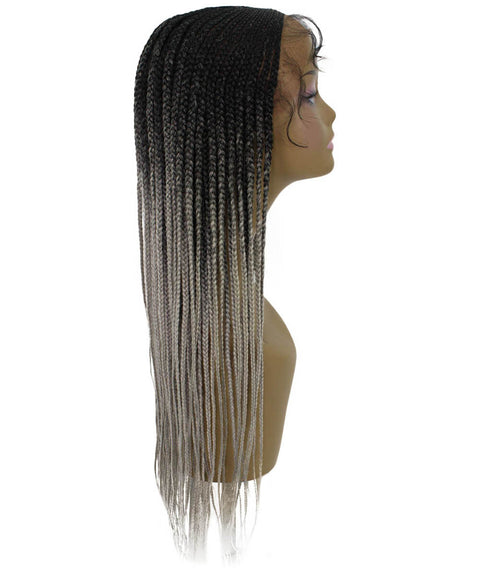 Shanelle Gray Ombre Micro Cornrow Braided Wig