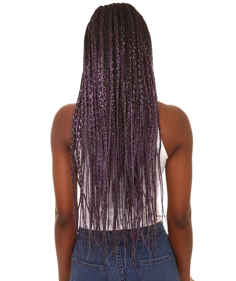 Shanelle Black, Violet and Lilac Blend Micro Cornrow Braided Wig