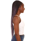 Shanelle Black, Violet and Lilac Blend Micro Cornrow Braided Wig