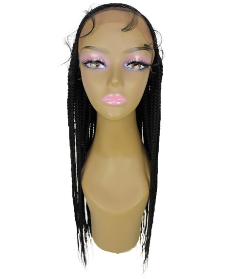 Aina Black Cornrow Swiss Braided Wig