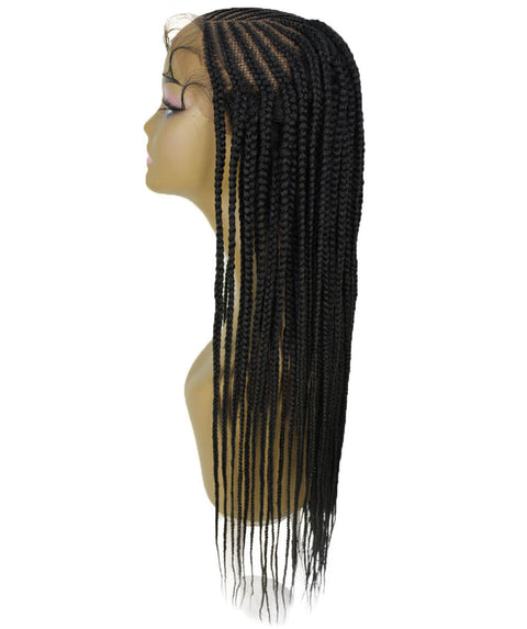 Aina Black Cornrow Swiss Braided Wig