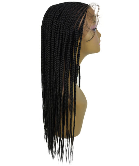Aina Black Cornrow Swiss Braided Wig