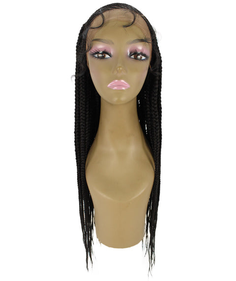 Aina Natural Black Cornrow Swiss Braided Wig 