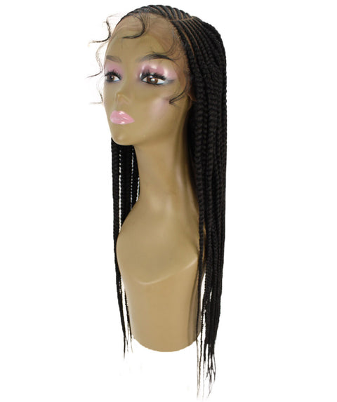 Aina Natural Black Cornrow Swiss Braided Wig 