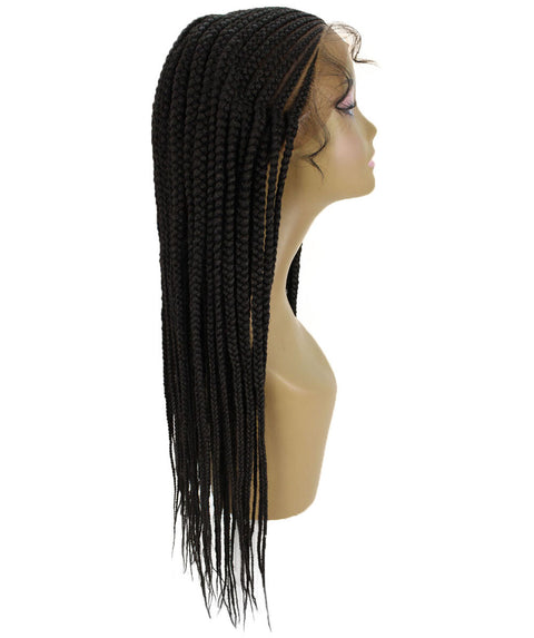 Aina Natural Black Cornrow Swiss Braided Wig 