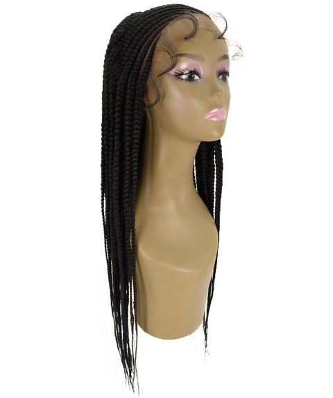 Aina Natural Black Cornrow Swiss Braided Wig 
