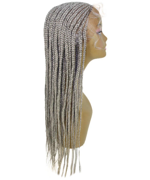 Aina Grey Cornrow Swiss Braided Wig 