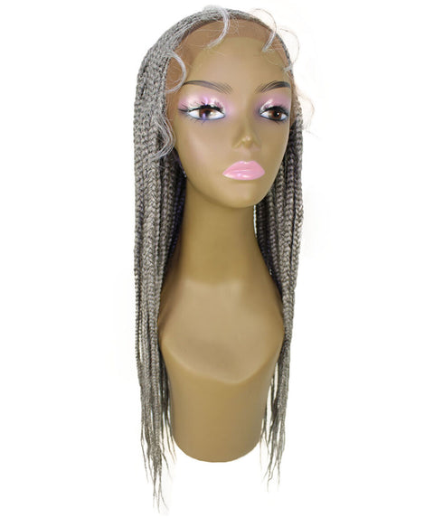 Aina Grey Cornrow Swiss Braided Wig 
