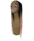 Aina Light Pink Ombre Cornrow Swiss Braided Wig 