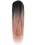 Aina Light Pink Ombre Cornrow Swiss Braided Wig 