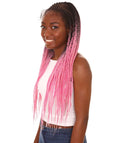 Aina Dark Pink Ombre Cornrow Swiss Braided Wig 