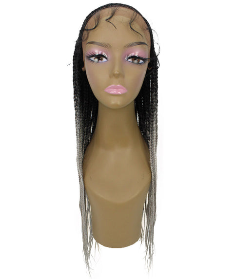 Aina Gray Ombre Cornrow Swiss Braided Wig 