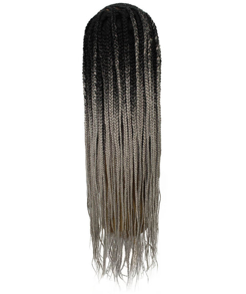 Aina Gray Ombre Cornrow Swiss Braided Wig 