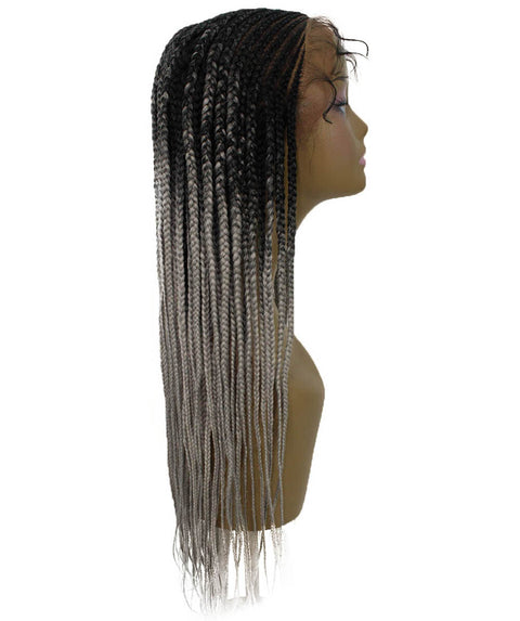 Aina Gray Ombre Cornrow Swiss Braided Wig 