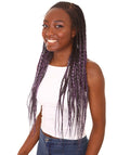 Aina Black, Violet and Lilac Blend Cornrow Swiss Braided Wig 