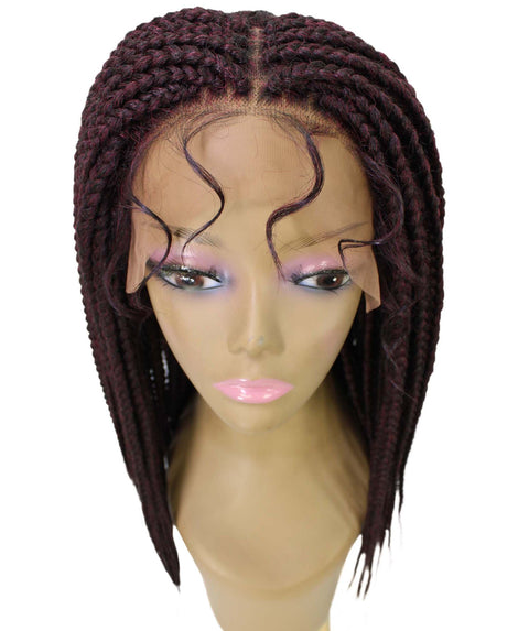 Uyai Dark Brown HD Lace Braided Braided wig