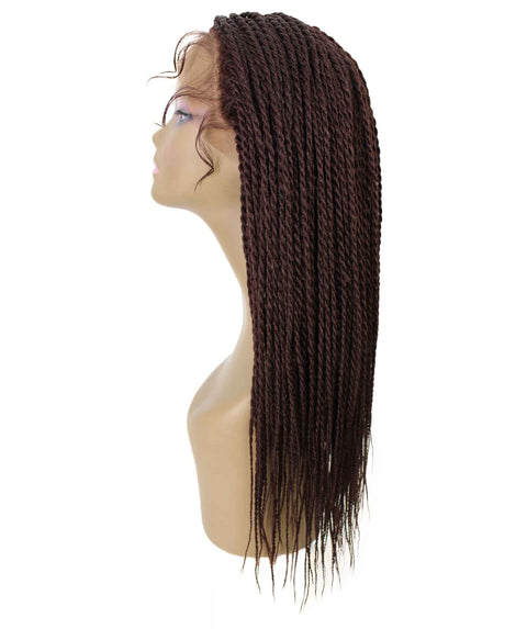 Nikkita Dark Auburn Twist Box Braids wig