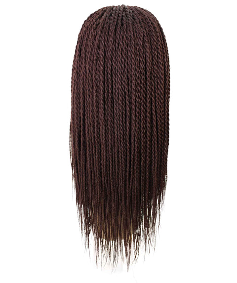 Nikkita Dark Auburn Twist Box Braids wig