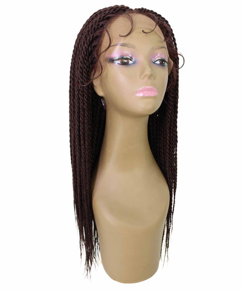 Nikkita Dark Auburn Twist Box Braids wig