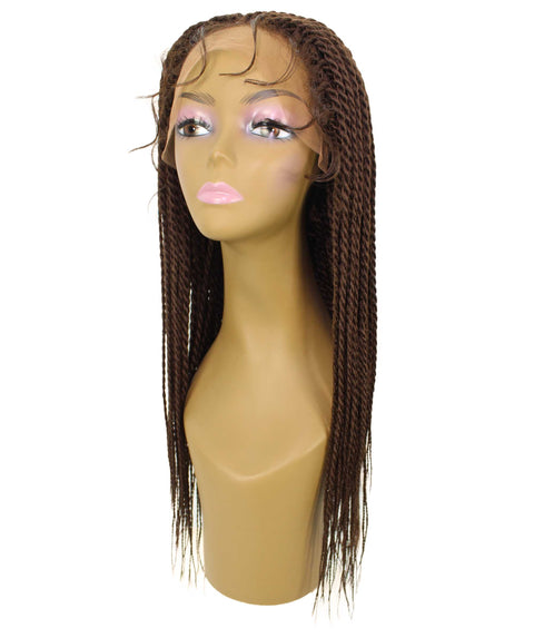 Nikkita Chestnut Brown Twist Box Braids wig