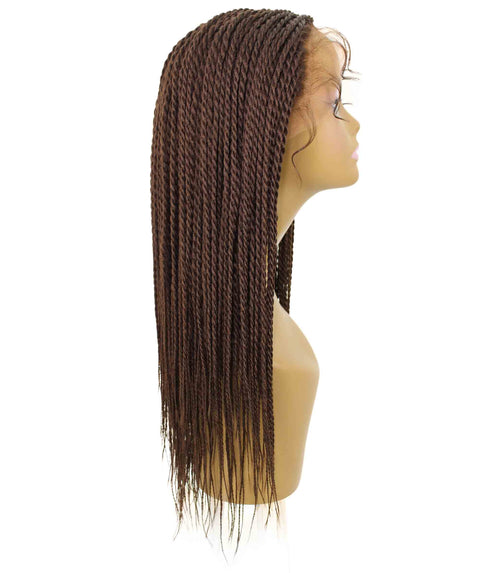 Nikkita Chestnut Brown Twist Box Braids wig