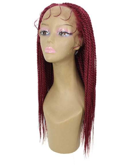 Nikkita Burgundy Twist Box Braids wig