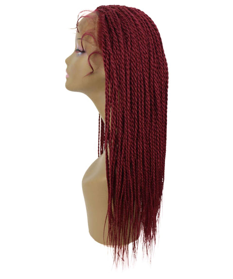 Nikkita Burgundy Twist Box Braids wig