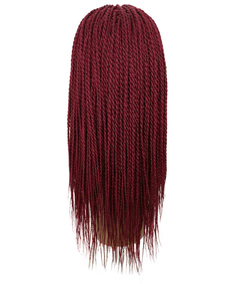 Nikkita Burgundy Twist Box Braids wig