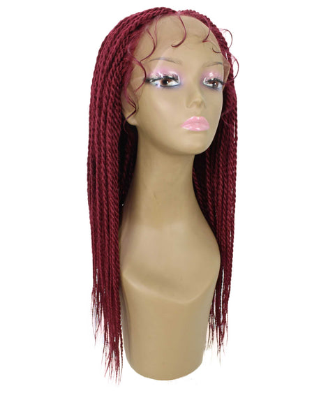 Nikkita Burgundy Twist Box Braids wig
