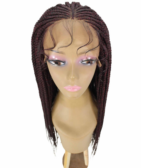 Kristi Red and Black Synthetic Braided wig