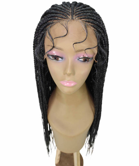 Kristi Pepper Grey Synthetic Braided wig