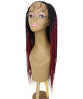 Kristi Burgundy Ombre Synthetic Braided wig