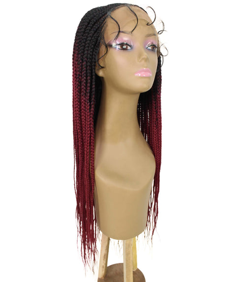 Kristi Burgundy Ombre Synthetic Braided wig