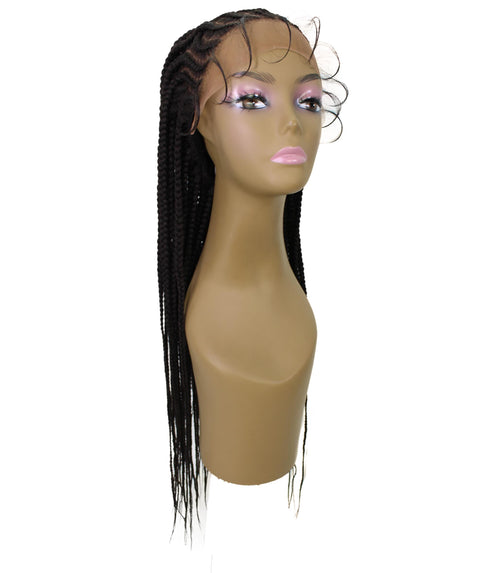 Logan Dark Brown Cornrow Braided Wig