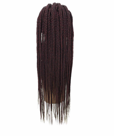 Logan Deep Red and Black Blend Cornrow Braided Wig