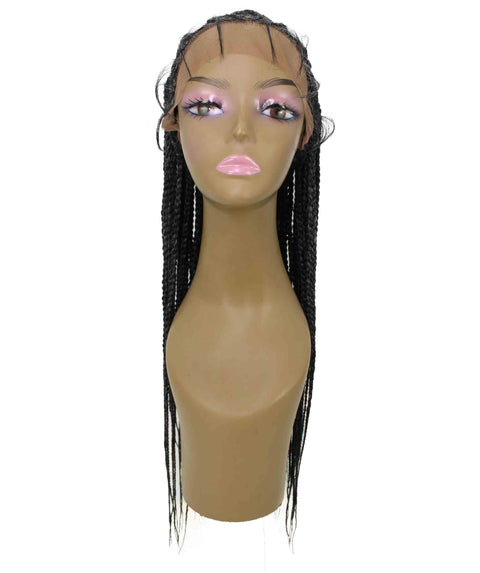 Logan Salt & Pepper Grey Cornrow Braided Wig