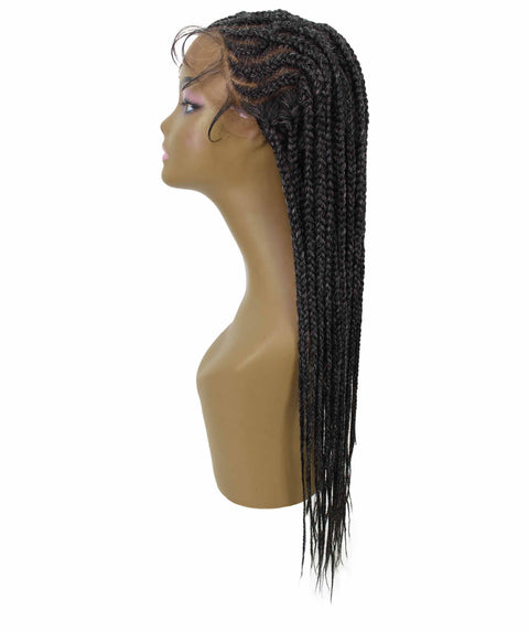 Logan Salt & Pepper Grey Cornrow Braided Wig