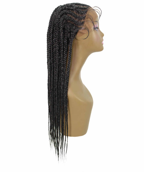 Logan Salt & Pepper Grey Cornrow Braided Wig