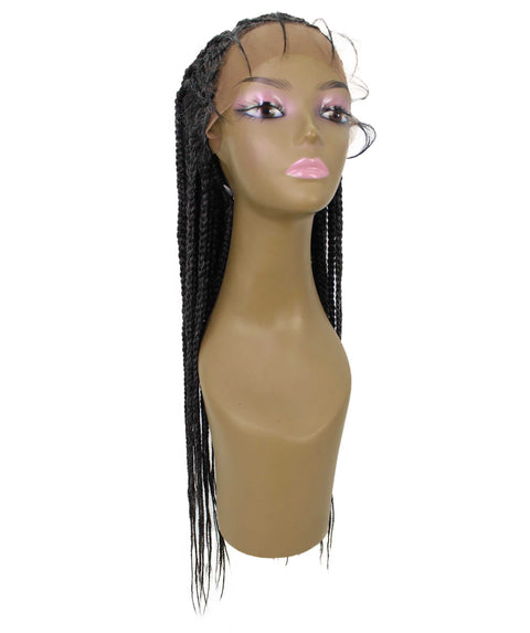 Logan Salt & Pepper Grey Cornrow Braided Wig