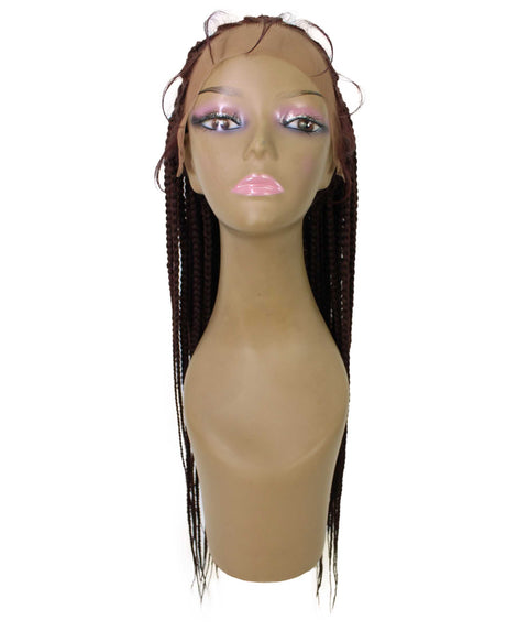 Logan Dark Auburn Cornrow Braided Wig